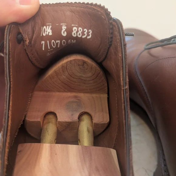 Allen Edmonds Carlyle Dress Shoe Plain Toe Oxford Chili - Picture 4 of 5